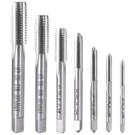 ZVD-AIPER 7pcs métrique HSS Gauche tarauds à fileter Main M3-M12 [Toutes Les Tailles]