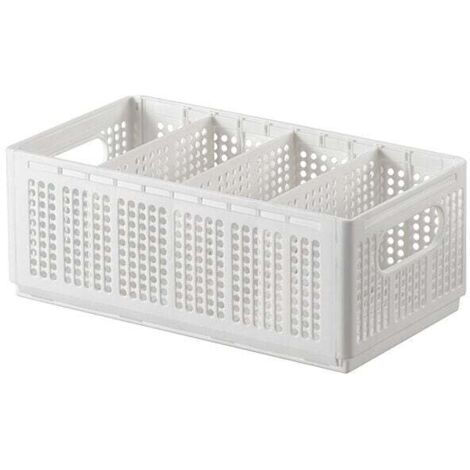 ZVD Armoire à compartiments Boîte de rangement pour vêtements Séparateur de rangement pliable pour pantalons 4 grilles