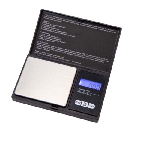 ZVD Balance de grammes numérique avec plateau 500g x 0.01g, balance alimentaire de précision, balance à bijoux, avec écran LCD rétroéclairé