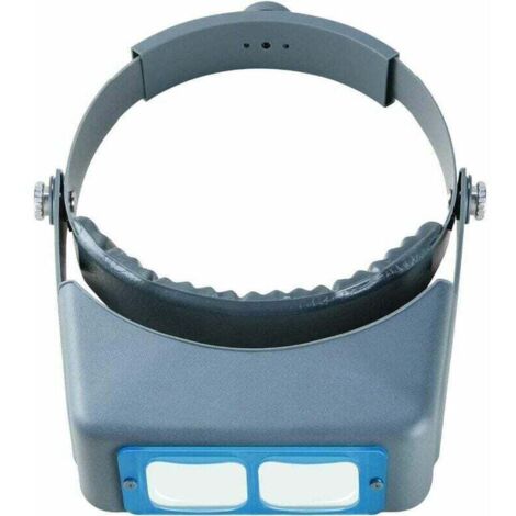 ZVD Bandeau Loupe Mains Libres Bijoutier Loupe Monture Tête Casque Loupe Visière Verre Optique 4 Lentilles Remplaçables pour Lecture, Réparation