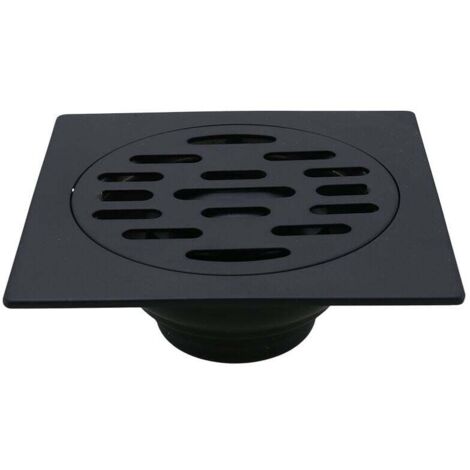 ZVD Black-Deodorant Siphon de sol pour salle de douche Siphon de sol en acier inoxydable Lavabo de salle de bain Siphon de sol Machine à laver Toilettes Douche Siphon de sol de cuisine (Siphon de sol 
