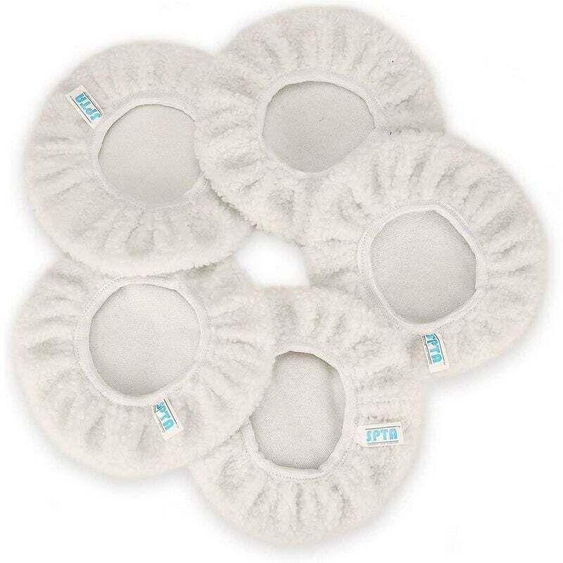 ZVD-Bonnet de Polissage, 5 Pièces (230-250mm) Bonnets polir Bonnets électrique pour Bonnet de Laine de Voiture tampons de Cirage pour la Plupart des