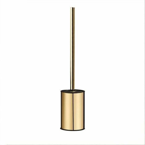ZVD-Brosse WC murale dorée en acier inoxydable 304 rond pour salle de bain (doré)