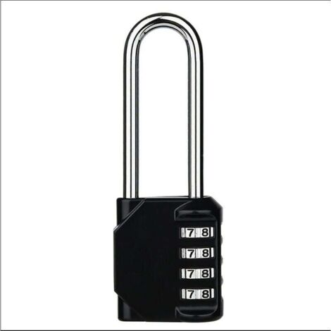 ZVD Cadenas à combinaison robuste - Cadenas résistant aux intempéries, verrou réinitialisable, anse de 43 mm en alliage de zinc à 4 chiffres