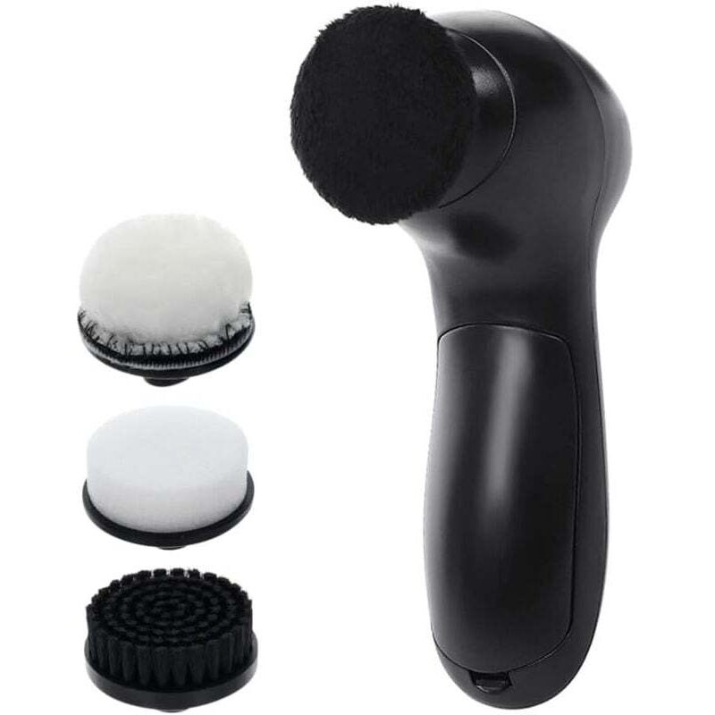 ZVD - Cireuse à chaussures électrique portable, brosse à chaussures sans fil, 4 têtes de rechange
