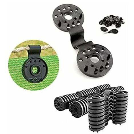 ZVD Clips de Fixation, Clip Spécial avec illet, Fixation Brise Vue occultant pour Toile de clture, Brise Vue Fenetre, Filet d'ombrage, Tissu Coupe-Vent, Attaches Filet exterieurcrochets (30)
