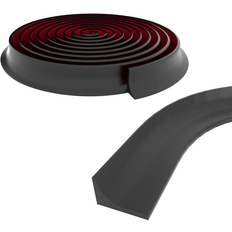 ZVD - Cloison de douche pliable en silicone, anti-débordement, pour baignoire, coin, lavabo (noir)