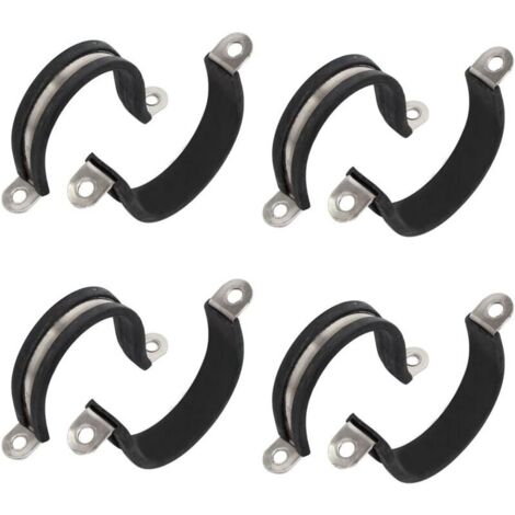 ZVD-Colliers de serrage en U en acier inoxydable 304, 38mm de diamètre, avec revêtement en caoutchouc, 8 pièces