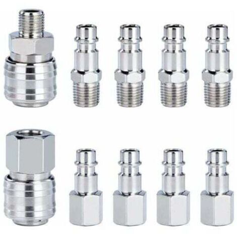 ZVD - Conector rápido para compresor BSP de 1/4" (10 unidades)
