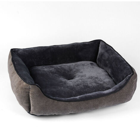 ZVD Coussin et tapis pour chat，Lit pour animaux de compagnie carré simple en flanelle（S 50x40x13cm）