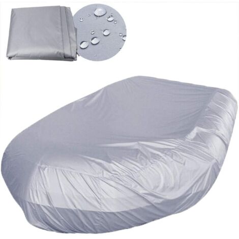 ZVD Couverture de Bateau Gonflable,Bâche de Bateau de Protection de Housse Capot au Soleil (Gray,270 x 165 x 46cm)