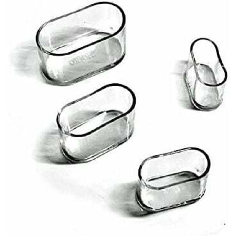 ZVD-Couvre-Jambes Chaise，Ovale Silicone Meubles Pieds Coussinets Couverture Table Protecteurs Rayures Sol，8-24Pcs-Transparent/24 PièCes15X30 Mm