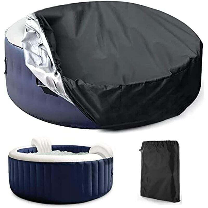 ZVD-Cubierta para piscina o spa, cubierta solar redonda para spa, cubierta redonda para exteriores, cubierta protectora impermeable a prueba de