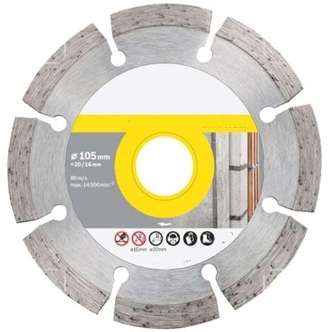 ZVD-Disque de coupe diamanté pour meuleuse de pierre, béton armé, granit, 105 mm