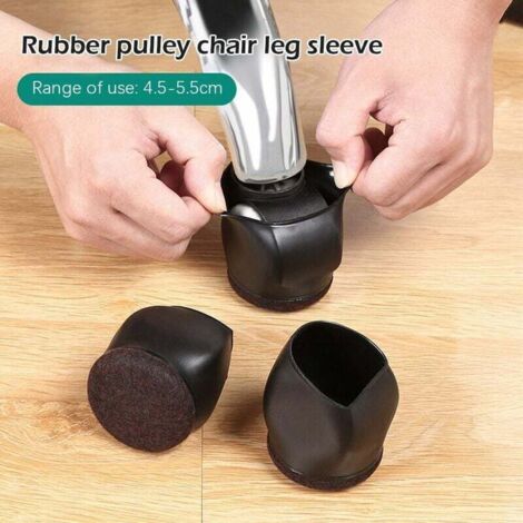 ZVD Ensemble de 5 pièces de retenue de rouleau, couvre-pieds de chaise coulissants, couvre-pieds de chaise de table, protège-roues