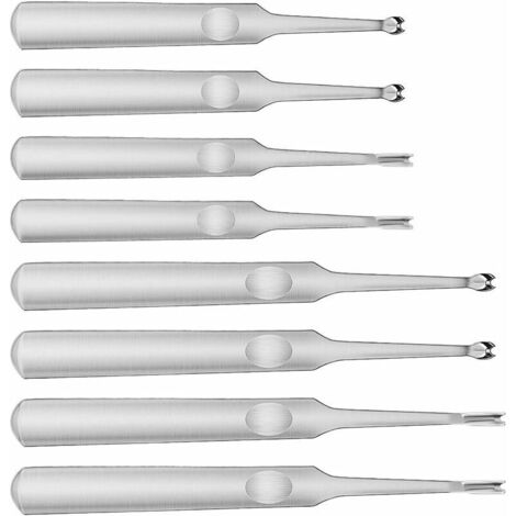 ZVD Ensemble d'outils en cuir de 8 pièces en forme de V en forme de U en forme de U outil à main de base en acier inoxydable pour le travail de sculpture (4 styles)-Fei Yu