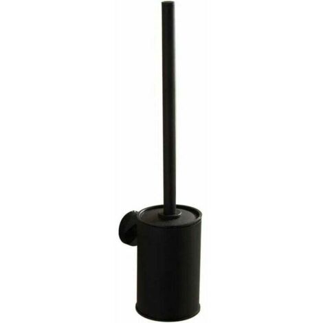 ZVD - Escobillero de pared negro para inodoro, escobillero, escobillero, acero inoxidable 304, color negro