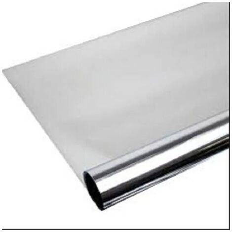 ZVD Film pour fenêtre Adhésif Multi-fix - Multi-usages - Protection UV 99% - Anti-chaleur - Effet miroir - Film pour vitres argenté - 45x200cm