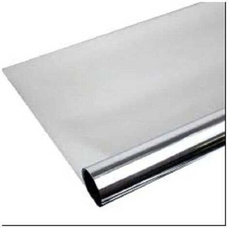 ZVD Film pour fenêtre Adhésif Multi-fix - Multi-usages - Protection UV 99% - Anti-chaleur - Effet miroir - Film pour vitres argenté - 45x200cm