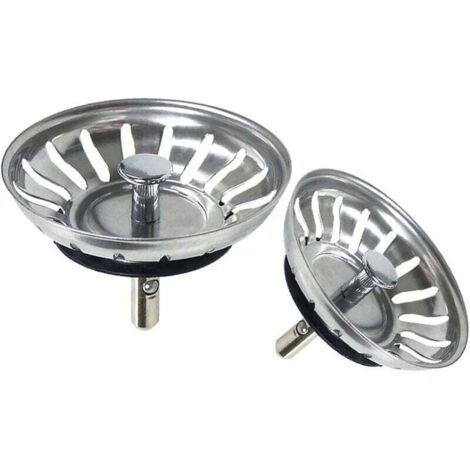 ZVD-Filtre à Évier de Cuisine, Filtre Bouchon Crépine d'Évier, Acier Inoxydable Égouttoir D’évier pour Votre Cuisine Salle Bain-Diamètre 80mm (2 Paquets)