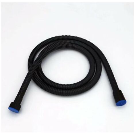 ZVD Flexible de douche 1.5M noir mat, douche en acier inoxydable, flexible de douche universel à câble, antidéflagrant et résistant à la torsion