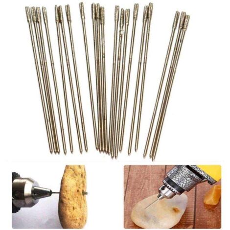 ZVD Foret Bijouterie(2-2.1mm) - 20pcs / Paquet Peu de forets lapidaires enduits de Diamant de 1mm, Aiguille Solide de Peu, Foret d'agate pour des Bijoux Agate