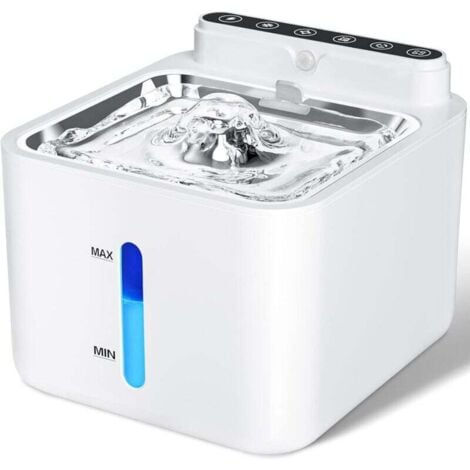 ZVD Fuente de agua para gatos con sensor de movimiento, 3,2 L, inalámbrica, recargable, batería de litio de 2600 mAh, con bomba silenciosa y filtro.
