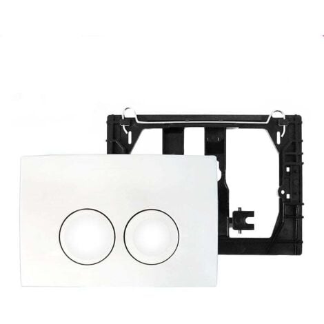 ZVD-Geberit Delta 21 - Placca di comando, pannello di montaggio per cassetta di scarico da incasso, 2 scarichi, bianco