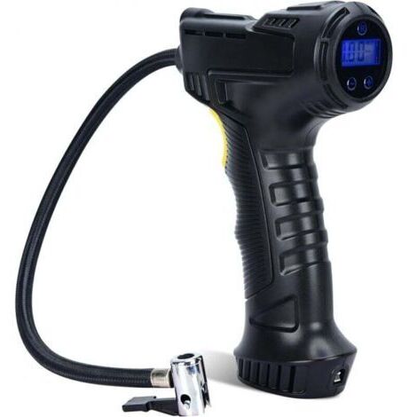ZVD-Gonfleur de pneu sans fil, 120 W, compresseur d'air de voiture, pompe de pneu sans fil avec 3 buses de gonflage et éclairage LED, rechargeable par USB pour voitures, véhicules et vélos