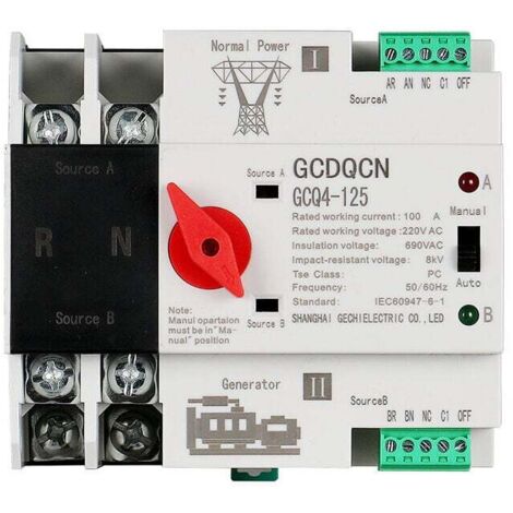 ZVD Interruptor de transferencia automática de doble potencia 2P100A