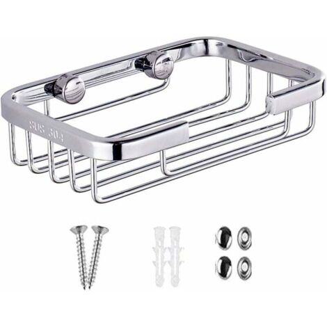 ZVD Jabonera resistente de acero inoxidable 304, bandeja de jabón de pared, dispensador de jabón de ducha, soporte para esponja para baño y cocina.