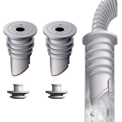 ZVD - Junta de tubería para lavadora, 2 tapones desodorizantes grises de 35-40 mm, para desagüe de lavadora, para uso doméstico