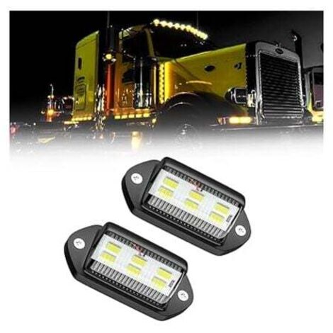 ZVD- LED Eclairage Plaque Immatriculation,LED Éclairage Plaque D'immatriculation Auto,Imperméable LED Feux Arrière Lampe,Éclairage De Plaque D'Immatriculation Universelle,pour Camions,Motos,2
