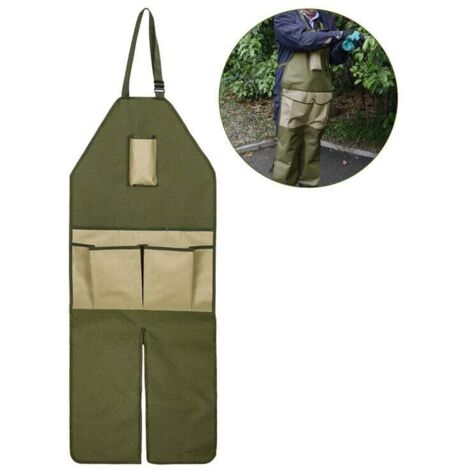 ZVD Leggings en tissu Oxford avec poches à outils, boucles, tablier de cueillette, vêtements anti-salissures pour vergers, tablier de travail du bois, tabliers de travail