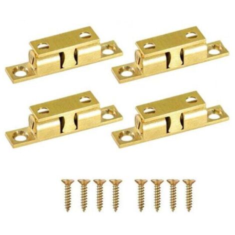 ZVD Loqueteau pour meuble, Lot de 4 loquets de tension d'armoire pour porte de placard, quincaillerie de meubles en laiton massif à ressort (50 mm)-RAPANDA