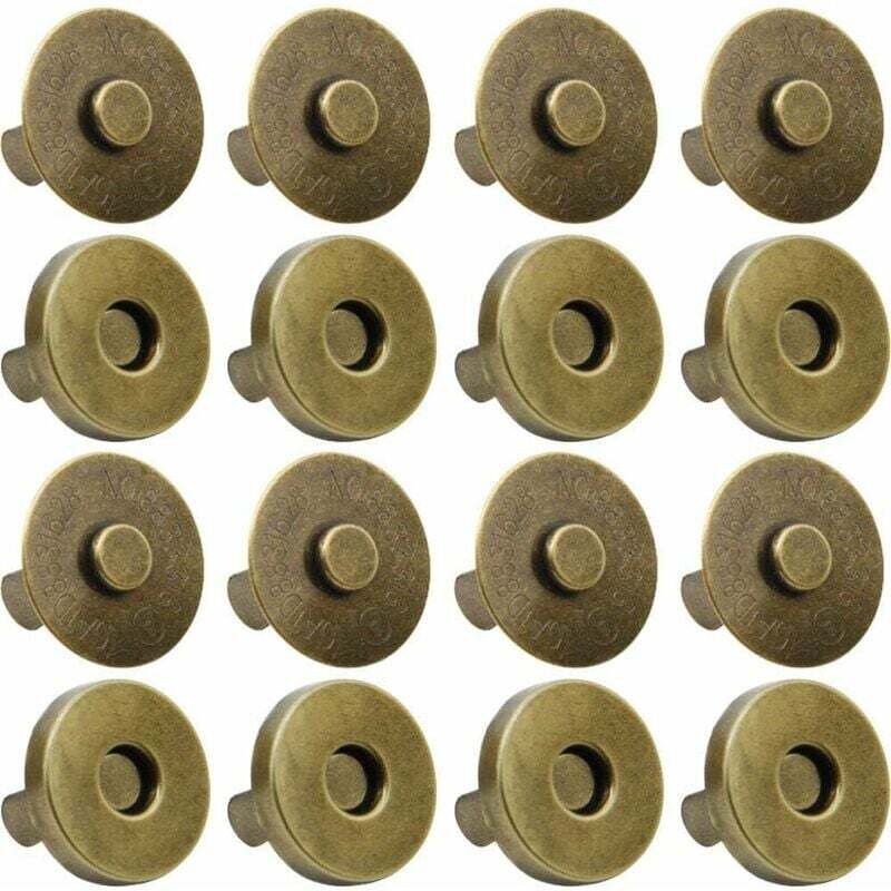 ZVD - Lot de 100 boutons-pression magnétiques pour sac à main, vêtements, cuir (14 mm, laiton antique)