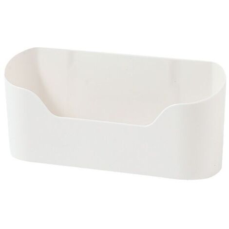 ZVD Lot de 2 organiseurs de porte d'armoire de cuisine auto-adhésifs blancs pour armoire, salle de bain, réfrigérateur, petits objets