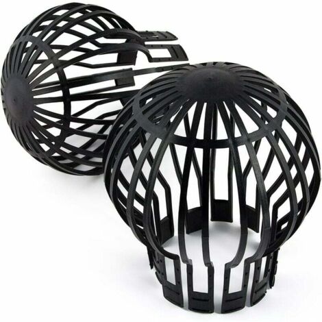ZVD Lot de 2 protections de gouttière - 11 cm - Noir