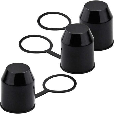 ZVD Lot de 3 capuchons de protection d'attelage de remorque avec anneau de verrouillage résistant aux intempéries et au lavage de voiture.-Fei Yu