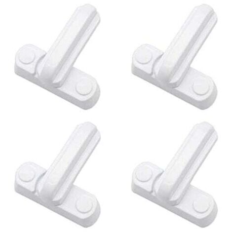 ZVD Lot de 4 Serrures Loquets Bloque Poignee Sécurité Domestique Supplémentaire Remplacement Pour Maison Portes Placards Fenêtres