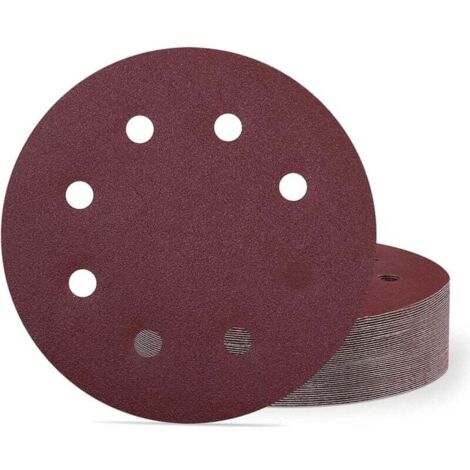 ZVD Lot de 40 disques abrasifs - Grain de 180 mm - Avec 8 trous - Pour ponceuse télescopique à sec