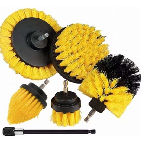 ZVD Lot de 6 brosses pour perceuse électrique, brosse pour nettoyage des joints de sol