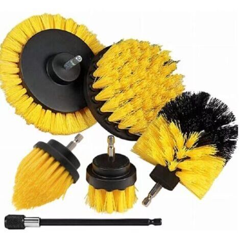 ZVD Lot de 6 brosses pour perceuse électrique, brosse pour nettoyage des joints de sol