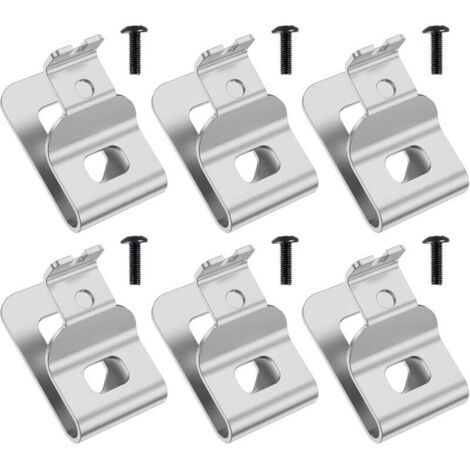 ZVD Lot de 6 clips de ceinture pour perceuse Dewalt, en acier inoxydable 304, crochets avec vis pour N268241 pour outils électriques 20 V DCD980 DCD980L2 DCD985L2 DCD985