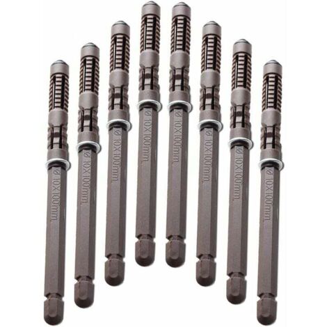 ZVD Lot de 8 supports d'étagère flottants en bois invisibles très résistants avec vis (Ø10 x 100 mm)-Fei Yu
