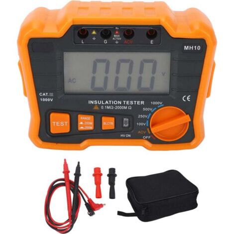 ZVD Megohmmeter Digital Insulation Tester Resistance Meter LCD 1999 Counts for Measurement