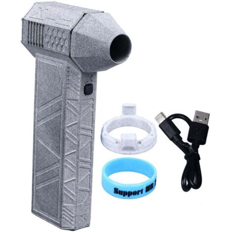 ZVD Mini soplador Jet Dry de 150.000 RPM, portátil, con turbina, para la limpieza exterior de coches, ordenadores y teclados, color gris.