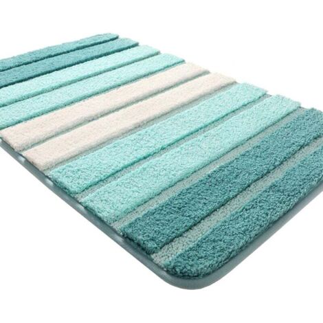 ZVD Non-Slip Bath Mat, Extra Soft Bathroom Mat, Machine Washable, Water Absorbent, 40 x 60 cm, Green