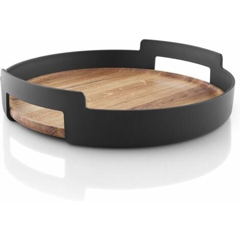 ZVD-Nordic Kitchen Serviertablett, schlichtes und zeitloses Design, Schwarz