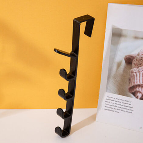 ZVD Nouveau crochet d'organisation de rail de guidage en plastique pour porte de chambre à coucher, noir